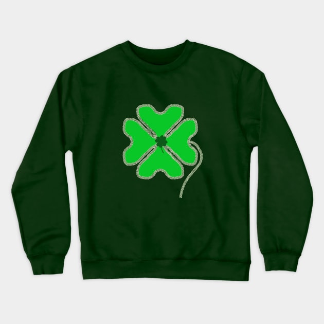 Lucky Clover Leaf Crewneck Sweatshirt by DougB